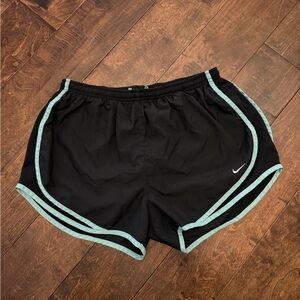 Nike Women's Black Shorts with Blue Trim